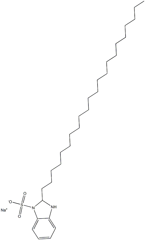 2,3-Dihydro-2-docosyl-1H-benzimidazole-1-sulfonic acid sodium salt Struktur