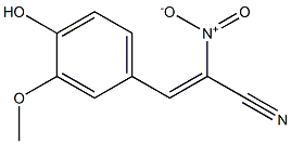 3-(4-Hydroxy-3-methoxyphenyl)-2-nitropropenenitrile,,结构式