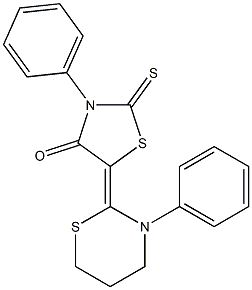 2-Thioxo-3-phenyl-5-[(tetrahydro-3-phenyl-2H-1,3-thiazin)-2-ylidene]thiazolidin-4-one