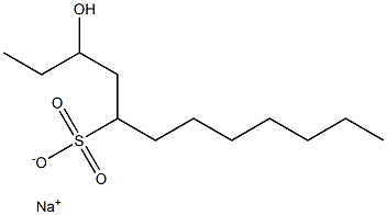 3-Hydroxydodecane-5-sulfonic acid sodium salt,,结构式