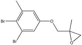 3,4-Dibromo-5-methylphenyl 2-methylglycidyl ether Struktur