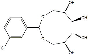 1-O,6-O-(3-Chlorobenzylidene)-D-glucitol 结构式