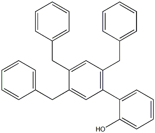 2-(3,4,6-トリベンジルフェニル)フェノール 化学構造式