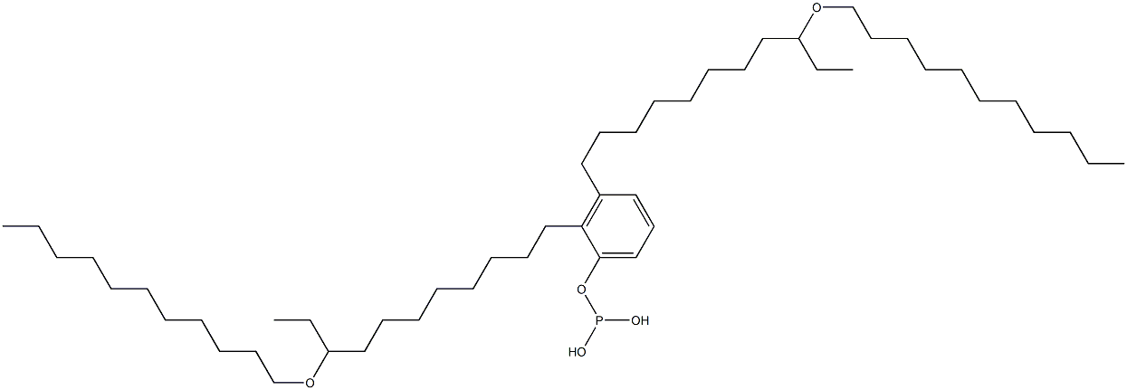 Phosphorous acid bis[9-(undecyloxy)undecyl]phenyl ester Structure