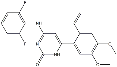 6-(2-Ethenyl-4,5-dimethoxyphenyl)-4-(2,6-difluorophenylamino)pyrimidin-2(1H)-one