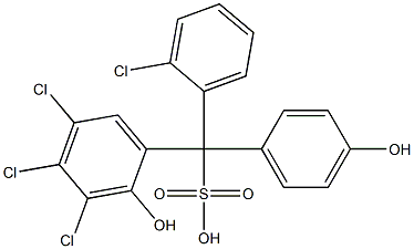 (2-Chlorophenyl)(3,4,5-trichloro-2-hydroxyphenyl)(4-hydroxyphenyl)methanesulfonic acid Structure