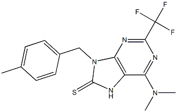 6-Dimethylamino-9-(4-methylbenzyl)-2-trifluoromethyl-9H-purine-8(7H)-thione