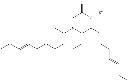 N,N-ジ(8-ウンデセン-3-イル)アミノ酢酸カリウム 化学構造式