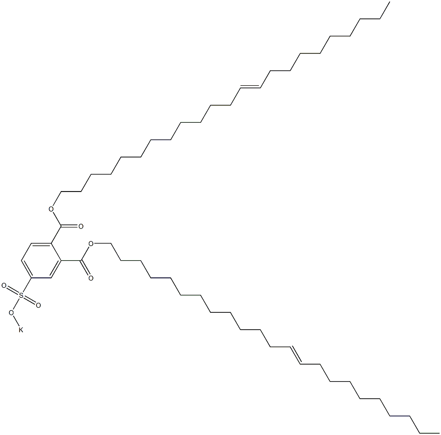 4-(Potassiosulfo)phthalic acid di(13-tricosenyl) ester Struktur