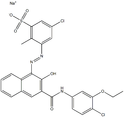 3-Chloro-6-methyl-5-[[3-[[(4-chloro-3-ethoxyphenyl)amino]carbonyl]-2-hydroxy-1-naphtyl]azo]benzenesulfonic acid sodium salt