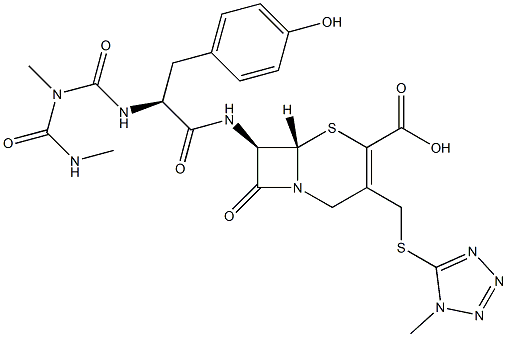 (7R)-7-[[N-(N,N'-Dimethylureidocarbonyl)tyrosyl]amino]-3-[(1-methyl-1H-tetrazol-5-ylthio)methyl]cepham-3-ene-4-carboxylic acid