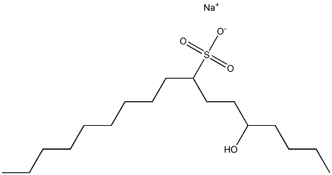 5-Hydroxyheptadecane-8-sulfonic acid sodium salt,,结构式