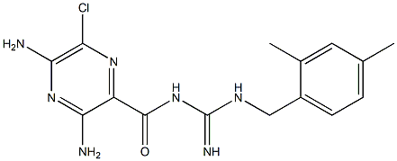 3,5-Diamino-6-chloro-N-[imino[(2,4-dimethylbenzyl)amino]methyl]-2-pyrazinecarboxamide Structure