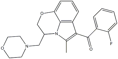 2,3-Dihydro-5-methyl-6-(2-fluorobenzoyl)-3-morpholinomethylpyrrolo[1,2,3-de]-1,4-benzoxazine,,结构式