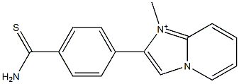 2-[4-Thiocarbamoylphenyl]-1-methylimidazo[1,2-a]pyridin-1-ium Structure