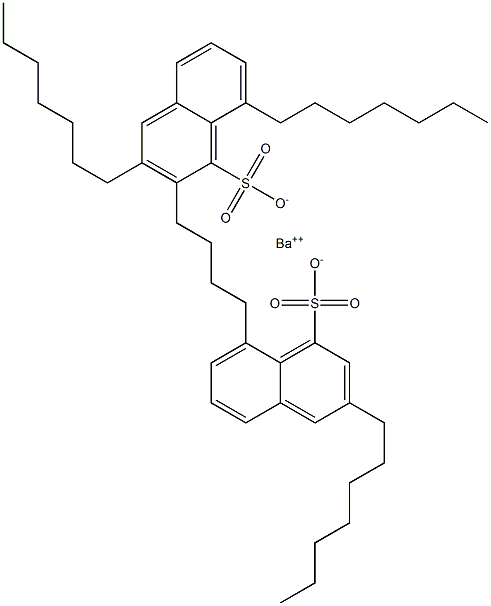 ビス(3,8-ジヘプチル-1-ナフタレンスルホン酸)バリウム 化学構造式
