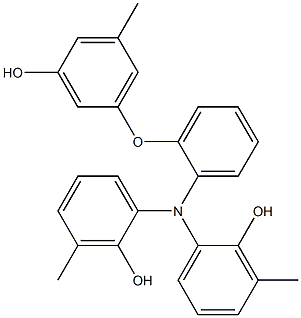 N,N-Bis(2-hydroxy-3-methylphenyl)-2-(3-hydroxy-5-methylphenoxy)benzenamine 结构式