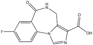 8-Fluoro-5,6-dihydro-6-oxo-4H-imidazo[1,5-a][1,4]benzodiazepine-3-carboxylic acid,,结构式