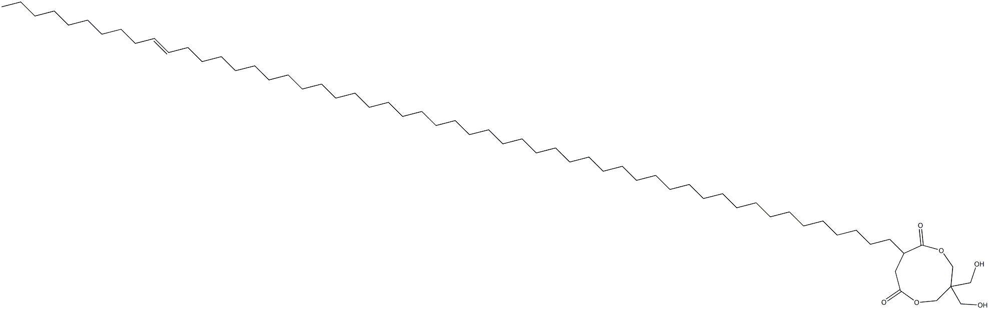 3,3-Bis(hydroxymethyl)-8-(44-tetrapentacontenyl)-1,5-dioxacyclononane-6,9-dione Struktur