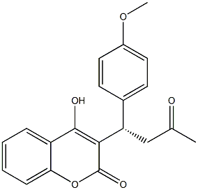 3-[(S)-1-(4-Methoxyphenyl)-3-oxobutyl]-4-hydroxy-2H-1-benzopyran-2-one Struktur