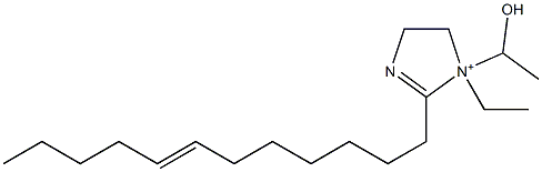 2-(7-Dodecenyl)-1-ethyl-1-(1-hydroxyethyl)-2-imidazoline-1-ium Struktur