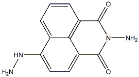 6-ヒドラジノ-2-アミノ-1H-ベンゾ[de]イソキノリン-1,3(2H)-ジオン 化学構造式