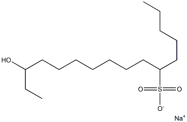 14-Hydroxyhexadecane-6-sulfonic acid sodium salt,,结构式