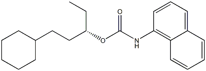 (-)-N-(1-ナフチル)カルバミン酸(S)-1-エチル-3-シクロヘキシルプロピル 化学構造式