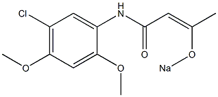 N-(3-Sodiooxycrotonoyl)-2,4-dimethoxy-5-chloroaniline Struktur