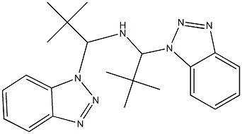 1,1'-[イミノビス(2,2-ジメチルプロパン-1,1-ジイル)]ビス(1H-ベンゾトリアゾール) 化学構造式