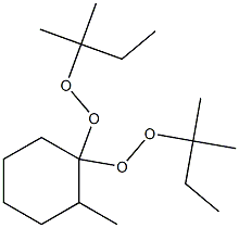 2-メチル-1,1-ビス(tert-ペンチルペルオキシ)シクロヘキサン 化学構造式