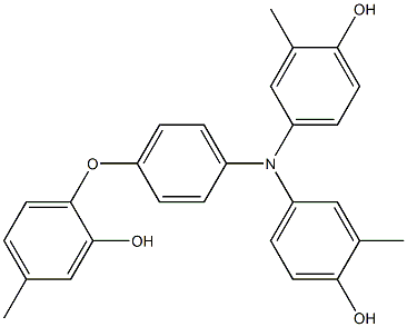 N,N-Bis(4-hydroxy-3-methylphenyl)-4-(2-hydroxy-4-methylphenoxy)benzenamine Structure