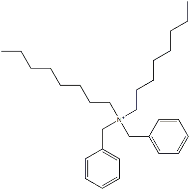 Dioctyldibenzylaminium Struktur