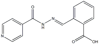 2-[(2-イソニコチノイルヒドラゾノ)メチル]安息香酸 化学構造式