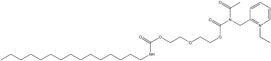 2-[N-Acetyl-N-[2-[2-(pentadecylcarbamoyloxy)ethoxy]ethoxycarbonyl]aminomethyl]-1-ethylpyridinium 结构式