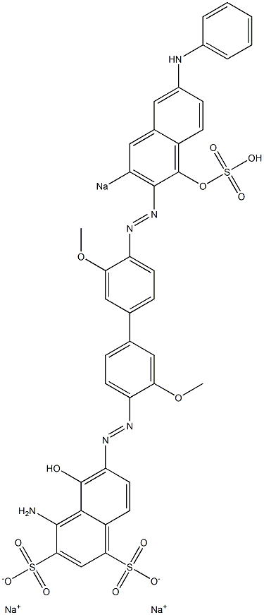 4-Amino-5-hydroxy-6-[[4'-[(1-hydroxy-6-phenylamino-3-sodiosulfo-2-naphthalenyl)azo]-3,3'-dimethoxy-1,1'-biphenyl-4-yl]azo]naphthalene-1,3-disulfonic acid disodium salt