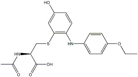 N-Acetyl-S-[3-hydroxy-6-[(4-ethoxyphenyl)amino]phenyl]-L-cysteine Structure