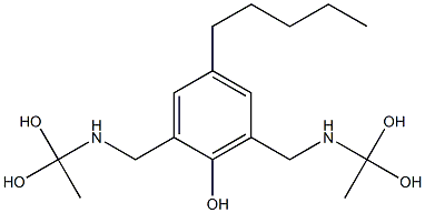 2,6-Bis[[(1,1-dihydroxyethyl)amino]methyl]-4-pentylphenol,,结构式