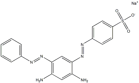4-[[2,4-Diamino-5-(phenylazo)phenyl]azo]benzenesulfonic acid sodium salt,,结构式