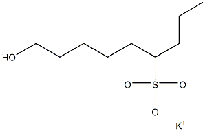 9-Hydroxynonane-4-sulfonic acid potassium salt,,结构式