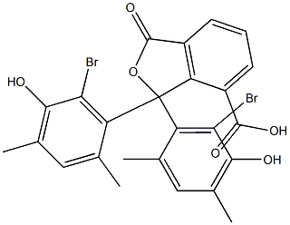 1,1-Bis(6-bromo-5-hydroxy-2,4-dimethylphenyl)-1,3-dihydro-3-oxoisobenzofuran-7-carboxylic acid Structure