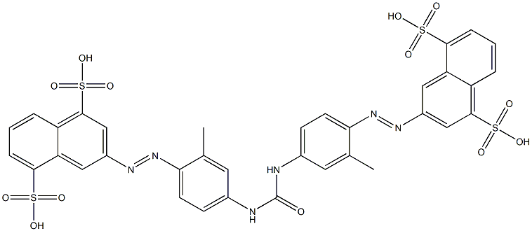 3,3'-[Carbonylbis[imino(2-methyl-1,4-phenylene)azo]]bis(1,5-naphthalenedisulfonic acid) Structure