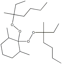 2,6-Dimethyl-1,1-bis(1-ethyl-1-methylpentylperoxy)cyclohexane,,结构式