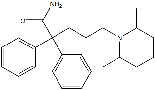 5-(2,6-Dimethyl-1-piperidinyl)-2,2-diphenylpentanamide Struktur
