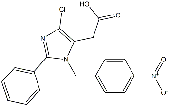 2-Phenyl-1-(4-nitrobenzyl)-4-chloro-1H-imidazole-5-acetic acid 结构式