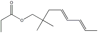 Propionic acid 2,2-dimethyl-4,6-octadienyl ester Structure