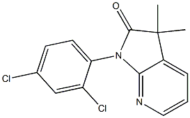 1,3-Dihydro-3,3-dimethyl-1-(2,4-dichlorophenyl)-2H-pyrrolo[2,3-b]pyridin-2-one Structure