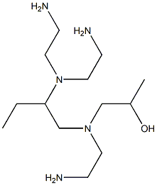 1-[N-(2-Aminoethyl)-N-[2-[bis(2-aminoethyl)amino]butyl]amino]-2-propanol Struktur