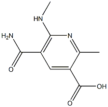 2-Methyl-5-carbamoyl-6-methylaminopyridine-3-carboxylic acid,,结构式