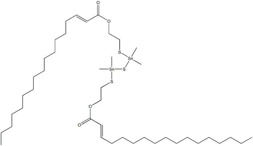 ビス[ジメチル[[2-(1-ヘキサデセニルカルボニルオキシ)エチル]チオ]スタンニル]スルフィド 化学構造式